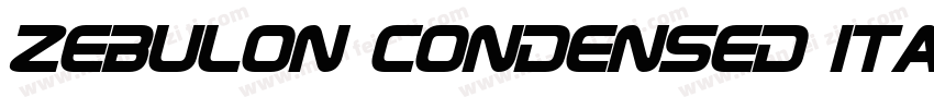 Zebulon Condensed Italic字体转换